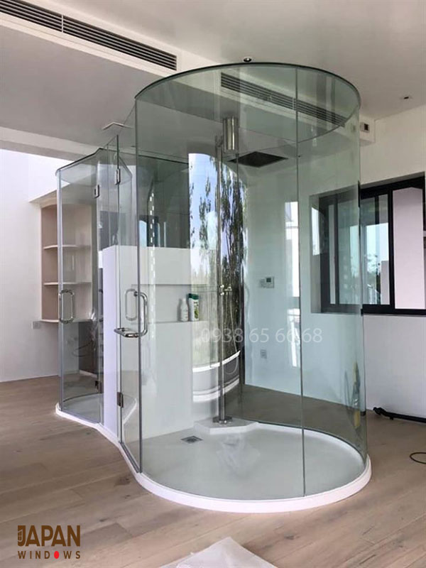 Báo giá phòng tắm kính 10ly cường lực uôn cong Báo giá phòng tắm kính 10ly cường lực uôn cong